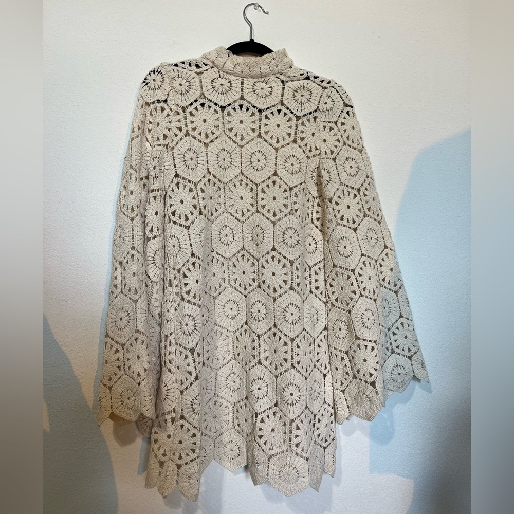 We Are Kindred Viola Crochet High Neck Mini Dress